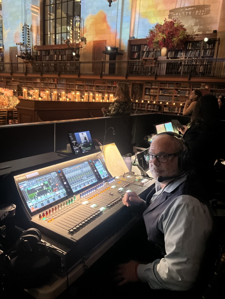 daniel baruch behind the mixing desk